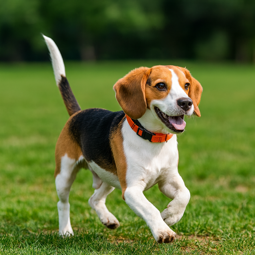 Happy dog playing after using PawLiberation Collar